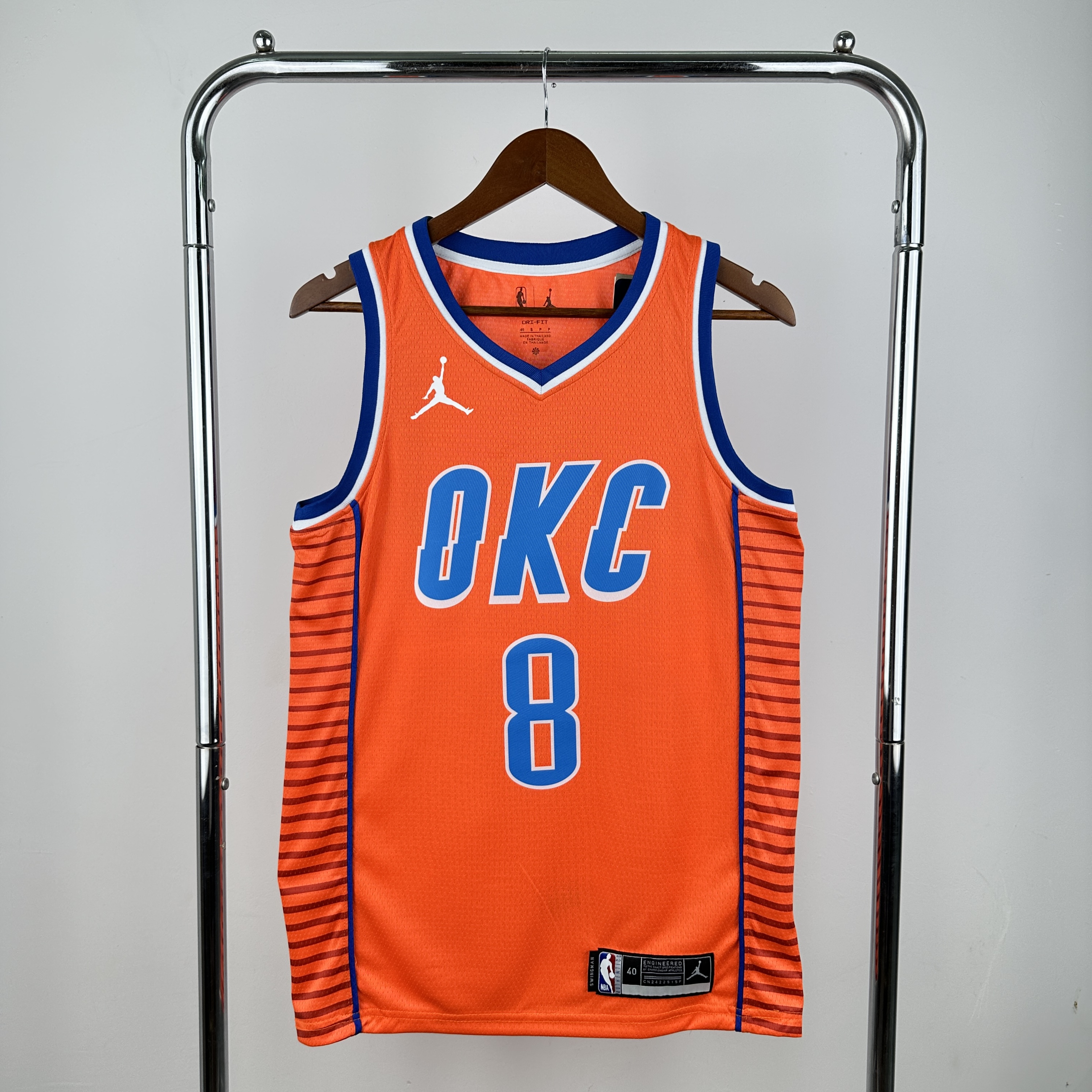 Men Oklahoma City Thunder #8 Williams orange 2025 NBA jersey->oklahoma city thunder->NBA Jersey